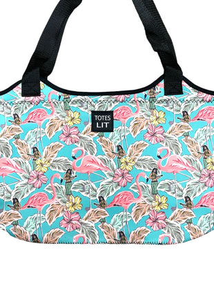 Hawaiian Flamingo Neoprene Tote - Drink Handlers