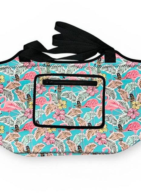 Hawaiian Flamingo Neoprene Tote - Drink Handlers