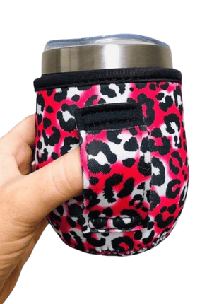 Hot Pink Leopard 12oz Wine Tumbler Handler - Drink Handlers