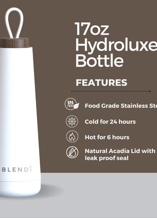 Hydroluxe Tumbler Water Bottle 17oz - Drink Handlers