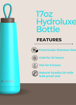 Hydroluxe Tumbler Water Bottle 17oz - Drink Handlers