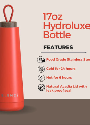 Hydroluxe Tumbler Water Bottle 17oz - Drink Handlers
