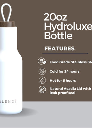 Hydroluxe Tumbler Water Bottle 20oz - Drink Handlers