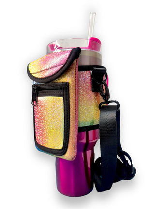 Iridescent Rainbow Wrap Around Drink Pocket - Drink Handlers