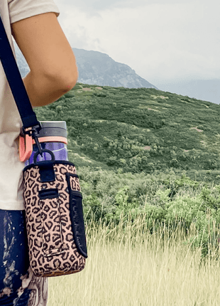 Leopard 30 - 40oz Tumbler Handler™ With Carrying Strap - Drink Handlers