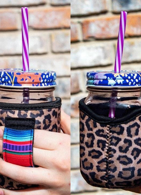 Leopard with Serape 12oz Wine Tumbler Handler™ - Drink Handlers