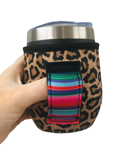 Leopard with Serape 12oz Wine Tumbler Handler™ - Drink Handlers