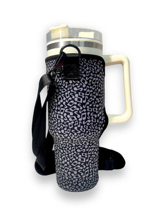 Music Notes 40oz Tumbler With Handle Sleeve - Drink Handlers