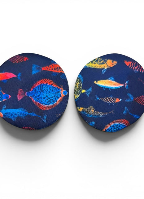 Neon Fish Neoprene Car Coasters - Drink Handlers