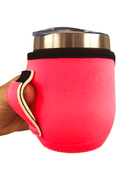 Neon Pink 12oz Wine Tumbler Handler™ - Drink Handlers