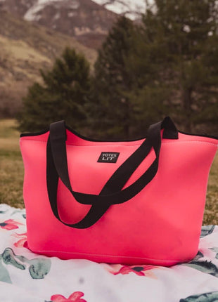 Neon Pink Neoprene Tote - Drink Handlers