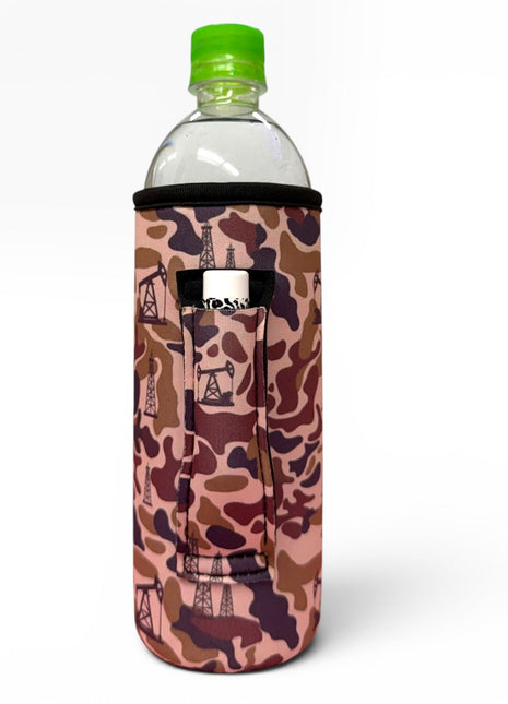 Oilfield Camo 16 - 24oz Soda & Water Bottle / Tallboy Can Handler™ - Drink Handlers