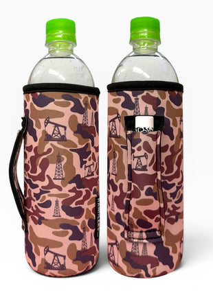 Oilfield Camo 16 - 24oz Soda & Water Bottle / Tallboy Can Handler™ - Drink Handlers