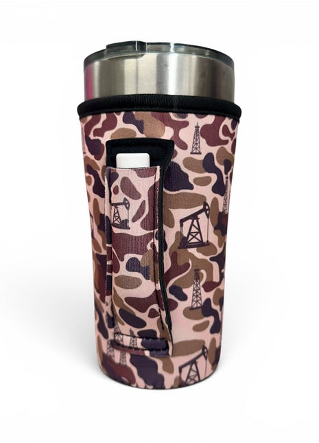 Oilfield Camo 20oz Large Coffee / Tea / Tumbler Handler™ - Drink Handlers