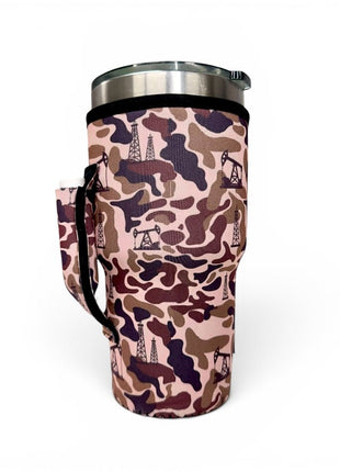 Oilfield Camo 30oz Tumbler Handler™ - Drink Handlers