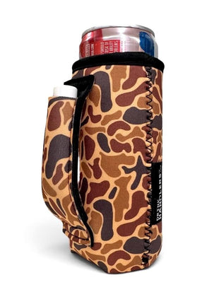 Old School Camo 12-16oz Slim Can Handler™ - Drink Handlers