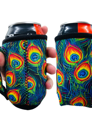 Peacock Feathers 12oz Regular Can Handler™ - Drink Handlers