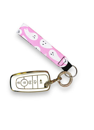Pink Ghost Wristlet Keychain - Drink Handlers