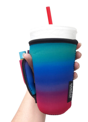 Pink Ombre 16oz PINT Glass / Medium Fountain Drinks and Tumbler Handlers™ - Drink Handlers