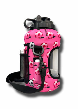 Pink Soccer 1/2 Gallon Jug Carrying Handler™ - Drink Handlers