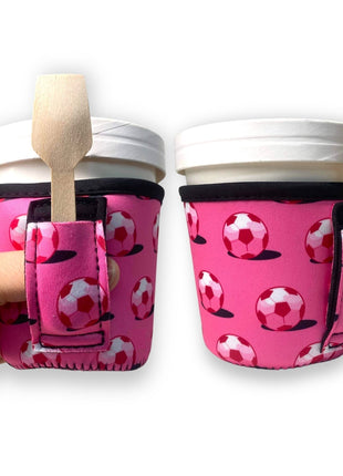 Pink Soccer Pint Size Ice Cream Handler™ - Drink Handlers