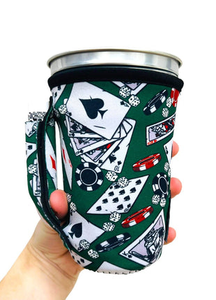 Poker 16oz PINT Glass / Medium Fountain Drinks and Hot Coffee Handlers™ - Drink Handlers