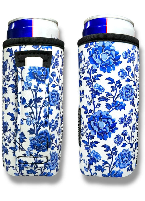 Porcelain Bloom 12 - 16oz Slim Can Handler™ - Drink Handlers