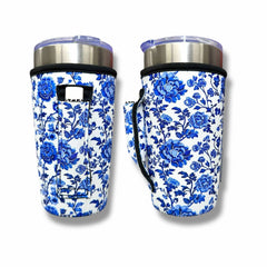 Porcelain Bloom 20oz Large Coffee / Tea / Tumbler Handler™ - Drink Handlers