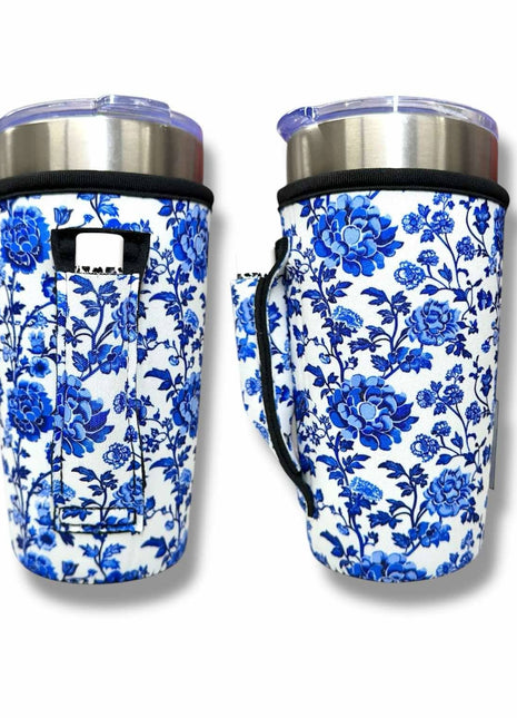 Porcelain Bloom 20oz Large Coffee / Tea / Tumbler Handler™ - Drink Handlers