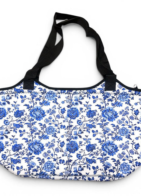 Porcelain Bloom Neoprene Tote - Drink Handlers