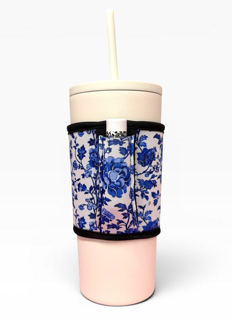 Porcelain Blooms Small / Medium Bottomless Handler™ - Drink Handlers