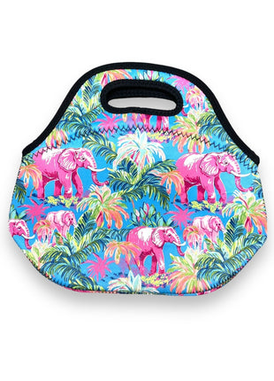Preppy Elephant Lunch Bag Tote - Drink Handlers