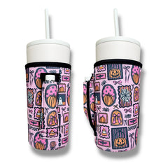 Preppy Halloween 20oz Large Coffee / Tea / Tumbler Handler™ - Drink Handlers