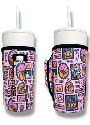 Preppy Halloween 20oz Large Coffee / Tea / Tumbler Handler™ - Drink Handlers