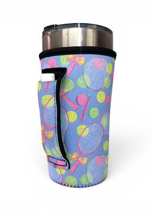 Preppy Tennis 20oz Large Coffee / Tea / Tumbler Handler™ - Drink Handlers