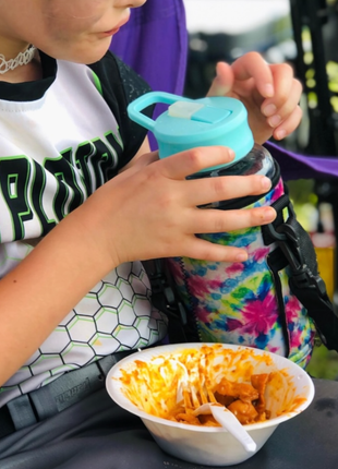 Purple Tie Dye 30 - 40oz Tumbler Handler™ With Carrying Strap - Drink Handlers