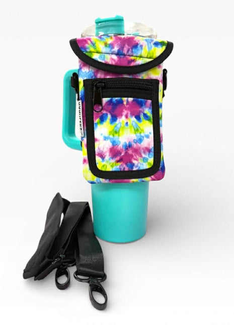 Purple Tie Dye Wrap Around Drink Pocket Carrier - Drink Handlers