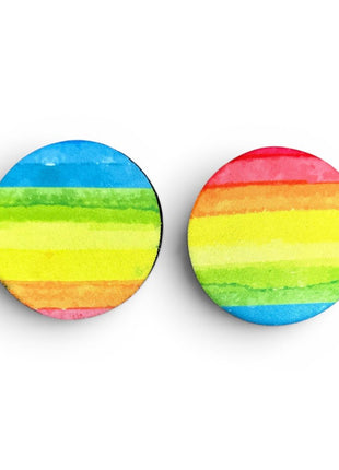 Rainbow Neoprene Car Coasters - Drink Handlers