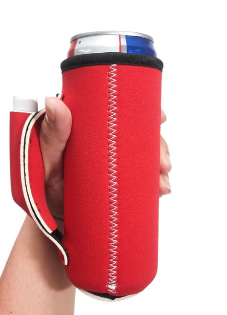 Red 12oz Slim Can Handler™ - Drink Handlers