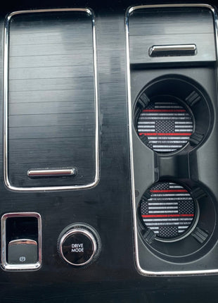 Red Line Neoprene Car Coasters - Drink Handlers