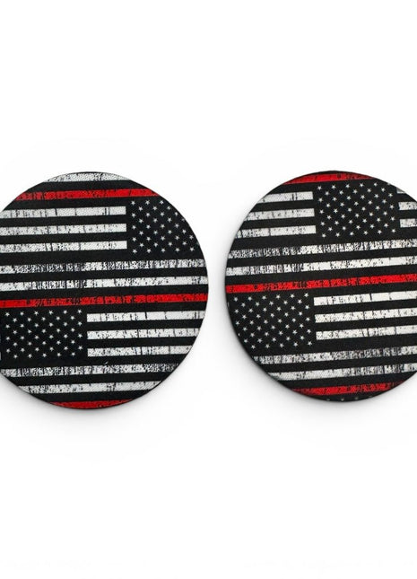 Red Line Neoprene Car Coasters - Drink Handlers