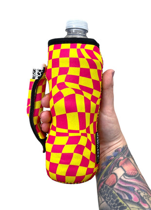 Retro Checkerboard 16-24oz Soda & Water Bottle / Tallboy Can Handler™ - Drink Handlers