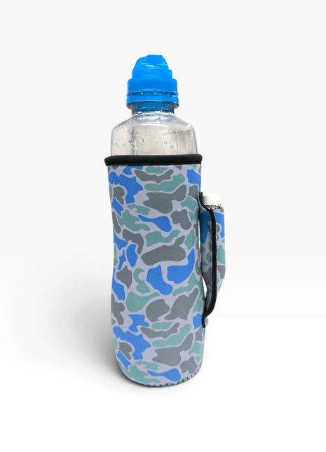 Salt Water Camo 16-24oz Soda & Water Bottle / Tallboy Can Handler™ - Drink Handlers
