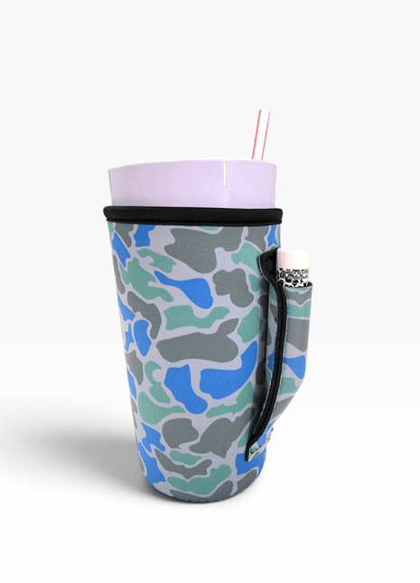Salt Water Camo 20oz Large Coffee / Tea / Tumbler Handler™ - Drink Handlers