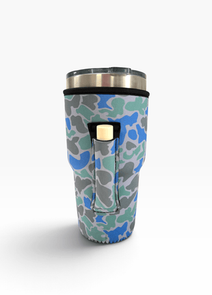 Salt Water Camo 30oz Tumbler Handler™ - Drink Handlers