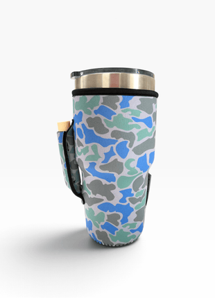 Salt Water Camo 30oz Tumbler Handler™ - Drink Handlers