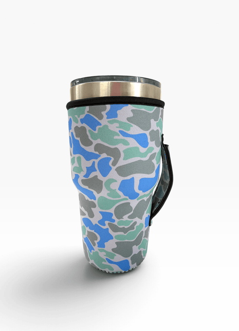 Salt Water Camo 30oz Tumbler Handler™ - Drink Handlers