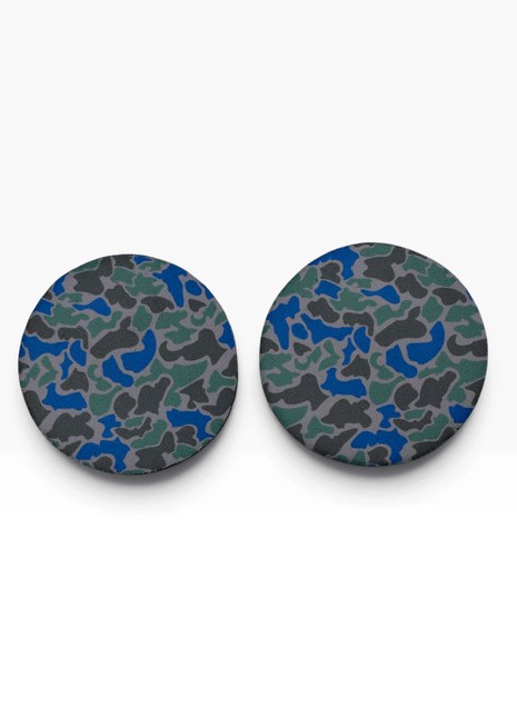 Salt Water Camo Neoprene Car Coasters - Drink Handlers