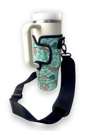 Sloths 25-35oz Tumbler With Handle Sleeve - Drink Handlers