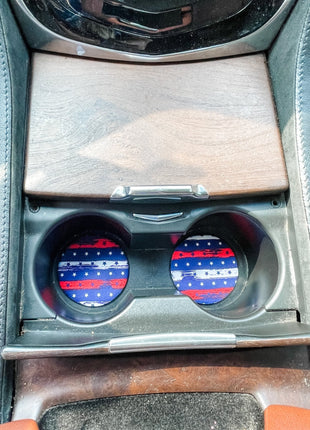 Stars & Stripes Neoprene Car Coasters - Drink Handlers